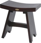 Decoteak 18 Inch Waterproof Wood Shower Bench Stool Seat W/ Shelf. Fixed Price $63.99.