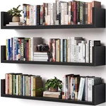 Wall Bookshelf, Set Of 3, U Shaped Floating Hanging Bookshelves Fo.... Fixed Price $64.55.