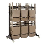Safco 2 Tier Folding Heavy Duty Powder Coated Storage CART,84 Chairs. Fixed Price $797.05.