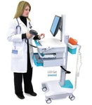 Lot -2 Ergotron SV32 Styleview Healthcare Medical Pos Pc Computer Powered Cart. Fixed Price $1472.49.