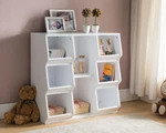 Kings Brand Furniture White Finish Wood Cubby Storage Cabinet Unit. Fixed Price $145.99.