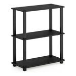 Furinno Turn-s-tube Wood 3-TIER Compact Shelf Display Rack Americano Black. Fixed Price $46.40.