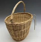 Vintage French Wicker Hanging Basket Garden Bike Handmade Studio. Fixed Price $65.00.
