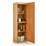 Farmhouse Freestanding Floor Cabinet Tall Storage W/ 4 Shelves. Fixed Price $129.99.