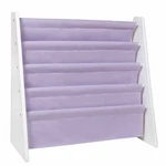Wildkin Kids Sling Book Shelf - White W/ Lilac. Fixed Price $68.18.