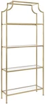 Crosley Furniture Aimee Bookshelf With Glass Shelves, Bookcase Storage, Gold And. Fixed Price $345.99.