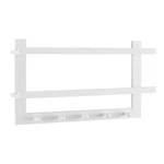 Danya 2-TIER Wall Shelf With 5 Hooks Entryway Bathroom Organizer, White. Fixed Price $58.89.