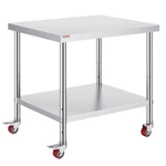 Vevor 30X36X34 Inch Stainless Steel Work 3-STAGE Adjustable Shelf With. Fixed Price $136.83.