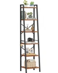 6 Tier Ladder Bookcase, Tall Bookshelf Narrow With 2 Hooks, Indu.... Fixed Price $47.87.