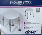 Drive Shower Stool 13-1/2 Inch Seat Width 300 Lbs. Weight Capacity. Fixed Price $29.00.