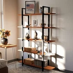 Consdan Bookshelf Solid Bookcase, Rustic Wood, Heavy Duty Metal Frame. Fixed Price $179.99.