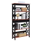 Pemberly Row Five-tier Bookcase Cherry And Black Wood Finish. Fixed Price $198.12.