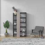 Chic Ada Boise Anthracite & Light Mocha Bookcase - 59.25" X 62.06. Fixed Price $144.99.