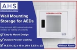 American Hospital Aed Cabinet, Large, Defibrillator Wall Mounted Storage Box. Fixed Price $65.00.