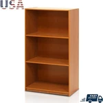 3-TIER Engineered Wood Bookcase Storage Shelf Sturdy Casual Home Office Decor Us. Fixed Price $51.40.