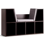 6 Cubby Kid Storage Cabinet Multi-functional Bookcase Reading Shelving Brown. Fixed Price $87.99.