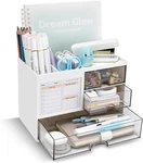 Desk Organizer With 3 Drawer, Multi-functional Pencil B Size, White. Fixed Price $21.15.