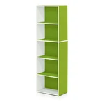 5-TIER Reversible Open Shelf Bookcase Green W/ 2 Sides & Space Saving. Fixed Price $53.59.