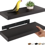 Ballucci Floating Shelves, 2-PACK 16" Wood Wall Shelf Set With Invisible Bracket. Fixed Price $62.05.