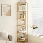 Tier Corner Stand Glass Bookcase Gold CS90600G Hzuaneri Bookshelf. Fixed Price $89.99.