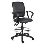 Boss Office Products Leatherplus Drafting Stool With Loop Arms Black. Fixed Price $220.52.