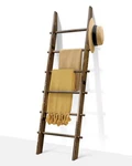 Teakmama 6-TIER Ladder With Hanging KNOBS,5.5 Ft Wall Leaning Blanket.... Fixed Price $61.40.
