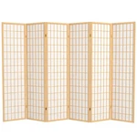 Red Lantern Ft. Tall Window Shoji SCREEN-NATURAL-6 Panels Room Divider. Fixed Price $290.55.