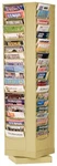 Durham 416-75, Tan 80 Pocket Rotary Literature Rack, 14.13"X14.13"X60.88". Fixed Price $649.65.