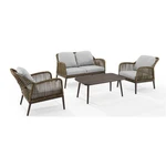 Crosley Furniture Haven 4PC Outdoor Wicker Conversation Set In Gray & Brown. Fixed Price $846.65.