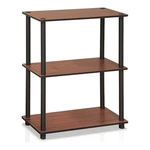 Furinno Turn-n-tube Wood 3-TIER Compact Shelf Display Rack Dark Cherry/black. Fixed Price $45.04.