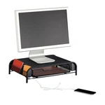 Safco Products Onyx Mesh Monitor Stand 2159BL Black Powder Coat Finish Durable. Fixed Price $137.47.
