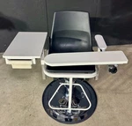Clinton 6340-P Series E-z-clean Hydraulic Blood Drawing Chair. Fixed Price $825.00.