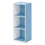 Furinno 3-TIER Open Shelf Bookcase, White/light Blue Assorted Colors Sizes. Fixed Price $40.95.