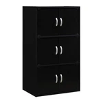Hodedah Home 6-DOOR 3-SHELVES Bookcase Enclosed Storage Cabinet (open Box). Fixed Price $68.59.