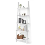 Costway Ladder Shelf 5-TIER Plant Stand Wall-leaning Bookcase Display Rack White. Fixed Price $64.99.