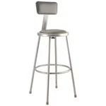 National Public Seating 6430B Round Stool With Backrest, Height 30"GRAY. Fixed Price $125.71.