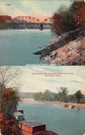 Ga Georgia Macon Scenes Ocmulgee River Bridge Barges Storage Units C.1910. Fixed Price $9.88.