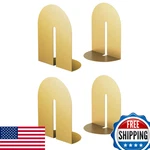 Ondeam Runway Gold Metal Bookends, 2 Pair Holders For Office Shelves. Fixed Price $55.61.