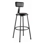 National Public Seating 6430B-10 Black Vinyl Stool Back, 30", Stationary. Fixed Price $136.76.