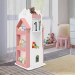 Pink 3 Tier Children's Rotating Bookshelf Storage Organize For Kids Room. Fixed Price $74.37.