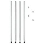 Alera Stackable Posts For Wire Shelving, 36" High, Silver, 4/PACK. Fixed Price $35.22.