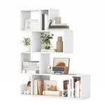 Giantex 5-TIER S-shaped Bookshelf, Geometric Bookcase W/open Cubes, Modern Decor. Fixed Price $71.00.