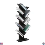 9-TIER Floor Standing Tree Bookcase, Espresso Wood Bookshelf For Home Decor. Fixed Price $74.40.