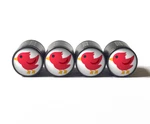 Red Bird Cardinal Tire Valve Stem Caps - Set Of Four Fits On All Vehicles. Fixed Price $15.99.