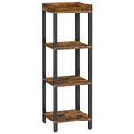 4TIER Industrial Small Bookcase For Narrow Spaces Square Shelf Stand Pro. Fixed Price $67.61.