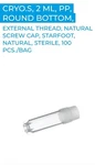 Cryo.s, Ml Pp Round Bottom Greiner 126261 Screw Cap Starfoot Case Of 500. Fixed Price $149.00.