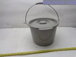QTY=12 Roscoe Gray Medical 10"COMMODE Bucket With Handle Lid #bth-buc. Fixed Price $73.99.