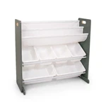Humble Crew Inspire Kids Read Play 6 Bin Toy Organizer And 2 Tier Bookrack. Fixed Price $74.69.