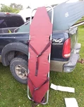 Ferno Folding Emergency Medical Stretcher Red With Straps And Buckle. Fixed Price $210.99.