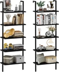 5-TIER Ladder Shelf Set Modern Wall-mounted Bookcase & Plant Stand. Fixed Price $158.99.